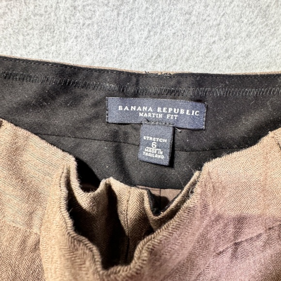 Banana Republic Dressy Bermuda Womens 6 Brown Stretch Martin Fit Low Rise Wool - Picture 5 of 9